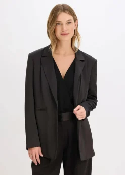 Outlet Oversize-Blazer aus Satin Damen Nachhaltigere Materialien|Blazer