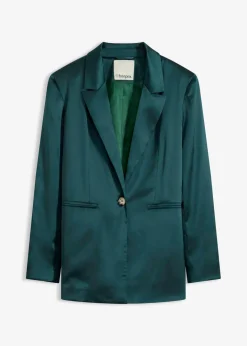 Damen bonprix Bekleidung·Basics|Blazer|Oversize-Blazer aus Satin