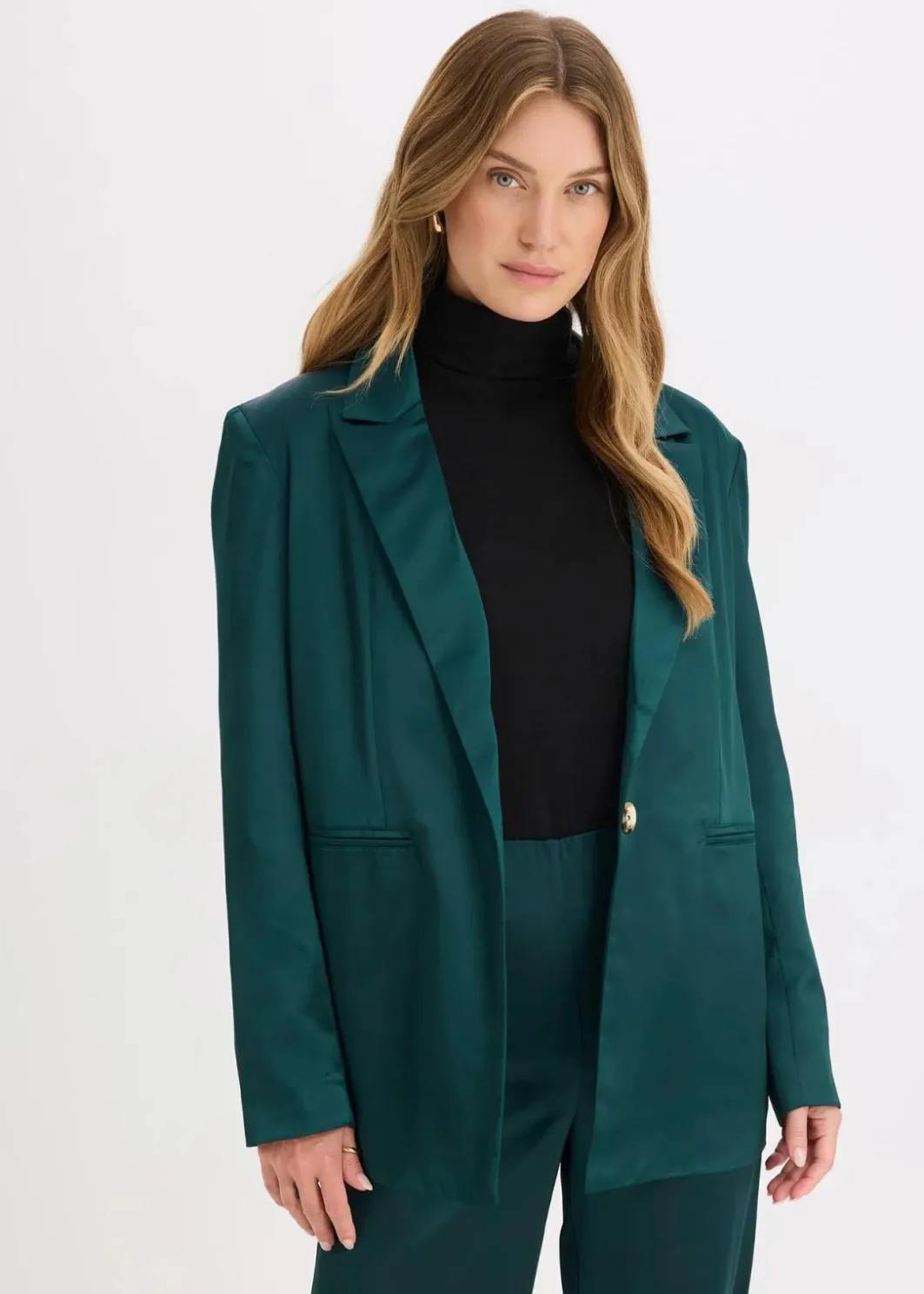 Damen bonprix Bekleidung·Basics|Blazer|Oversize-Blazer aus Satin