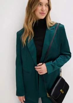 Damen bonprix Bekleidung·Basics|Blazer|Oversize-Blazer aus Satin