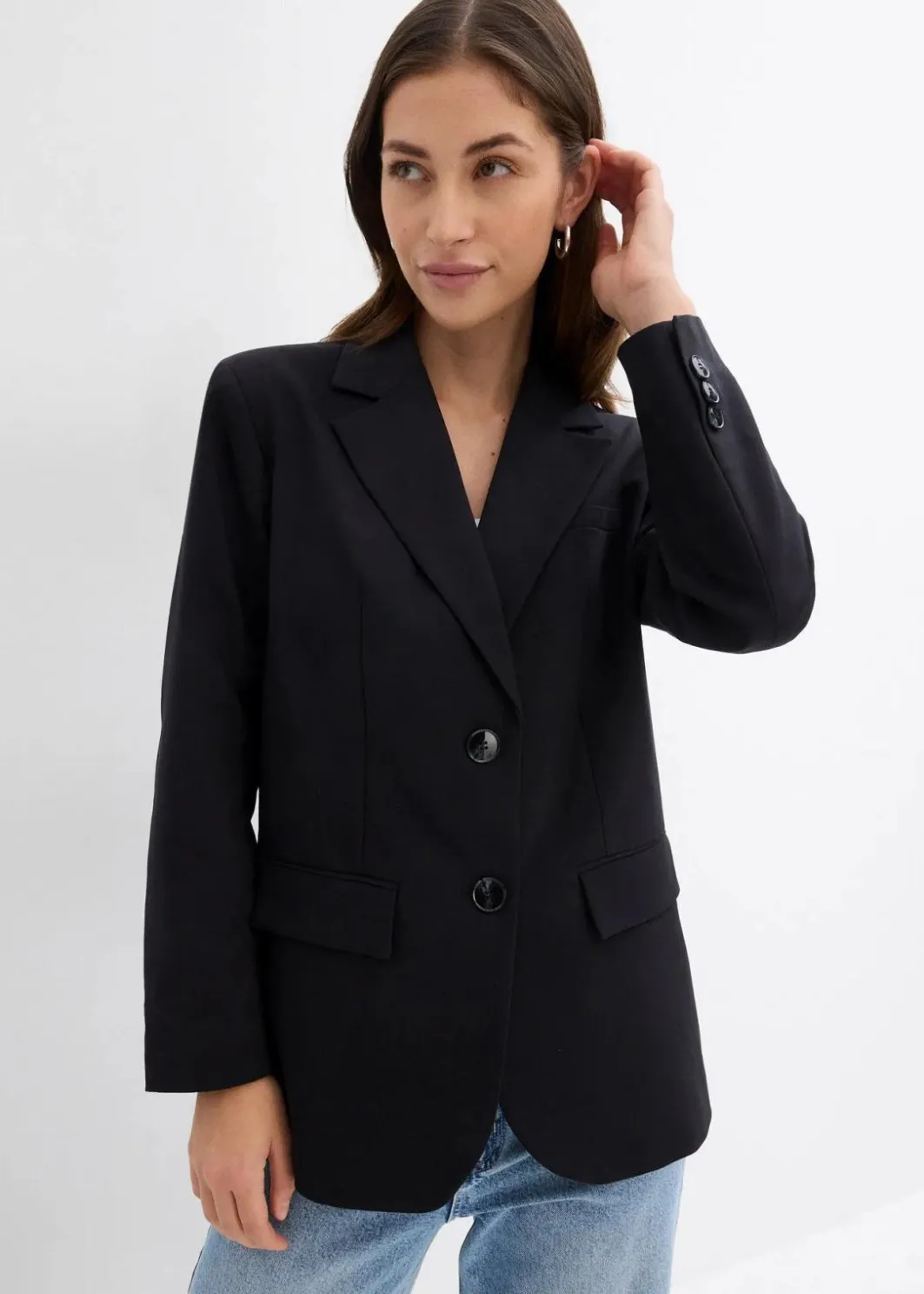 Oversize-Blazer mit leichten Schulterpolstern Damen Blazer