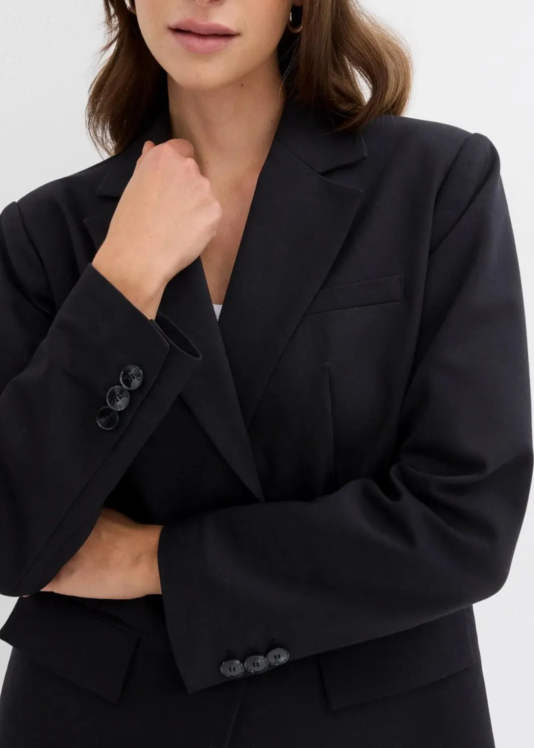 Oversize-Blazer mit leichten Schulterpolstern Damen Blazer
