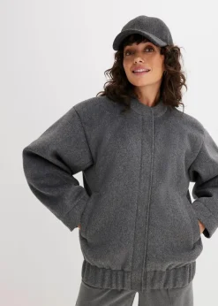 Oversize-Blouson in Wolloptik Damen Bekleidung·Hosen|Jacken & Mäntel