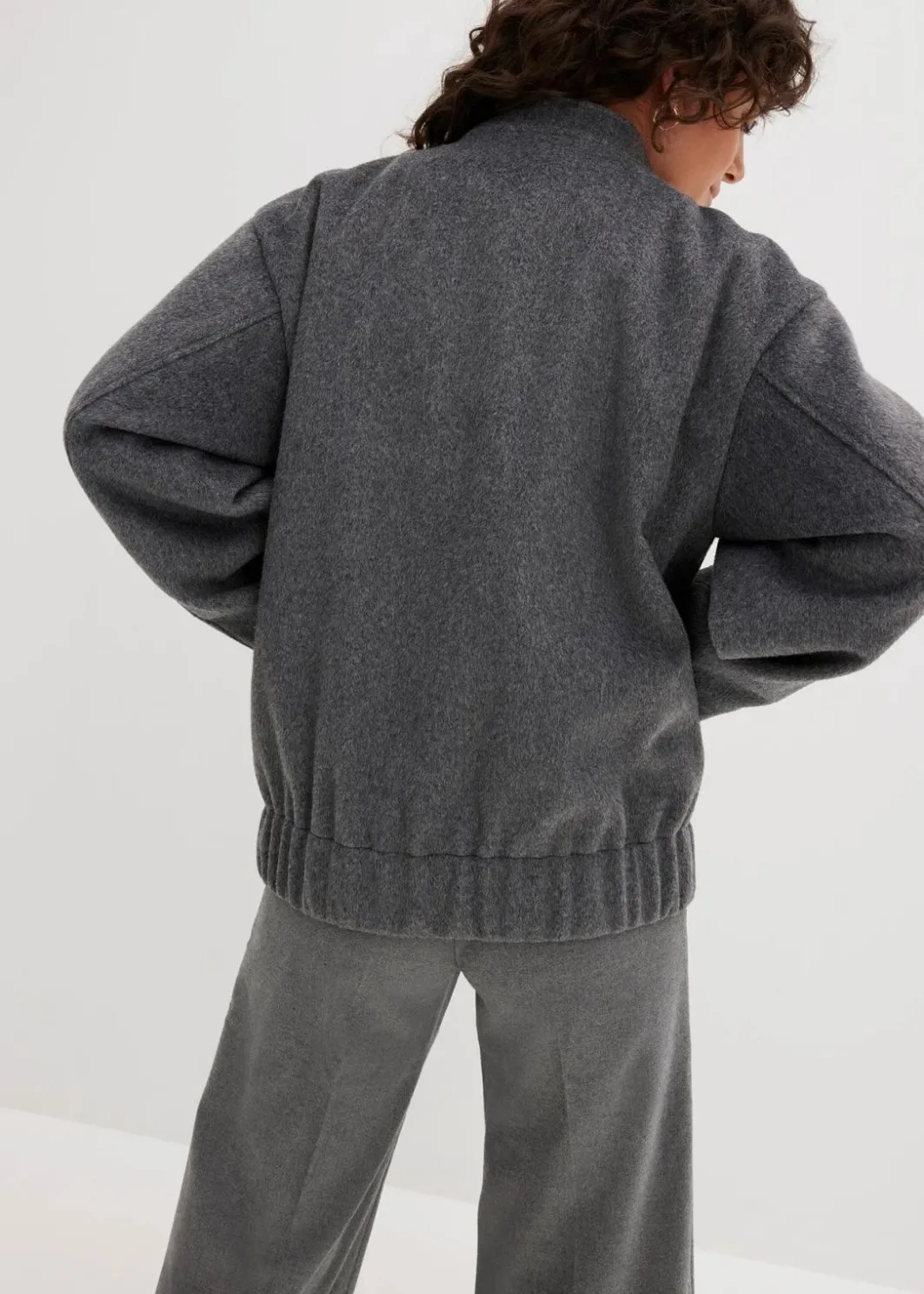 Oversize-Blouson in Wolloptik Damen Bekleidung·Hosen|Jacken & Mäntel