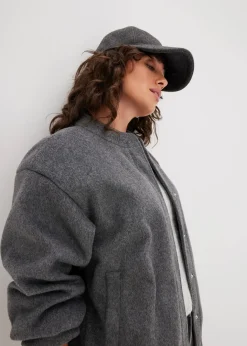 Oversize-Blouson in Wolloptik Damen Bekleidung·Hosen|Jacken & Mäntel