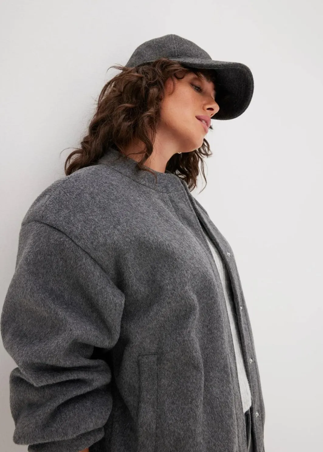 Oversize-Blouson in Wolloptik Damen Bekleidung·Hosen|Jacken & Mäntel
