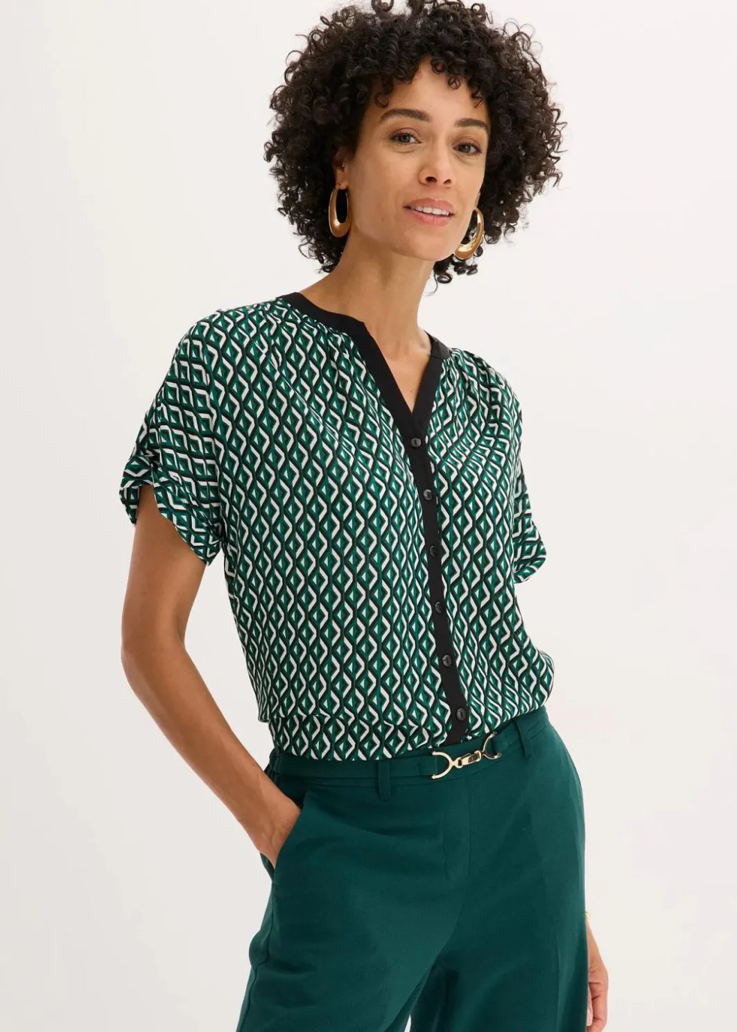 Damen bonprix Blusen & Tuniken|Bekleidung·Jacken & Mäntel|Oversize-Bluse