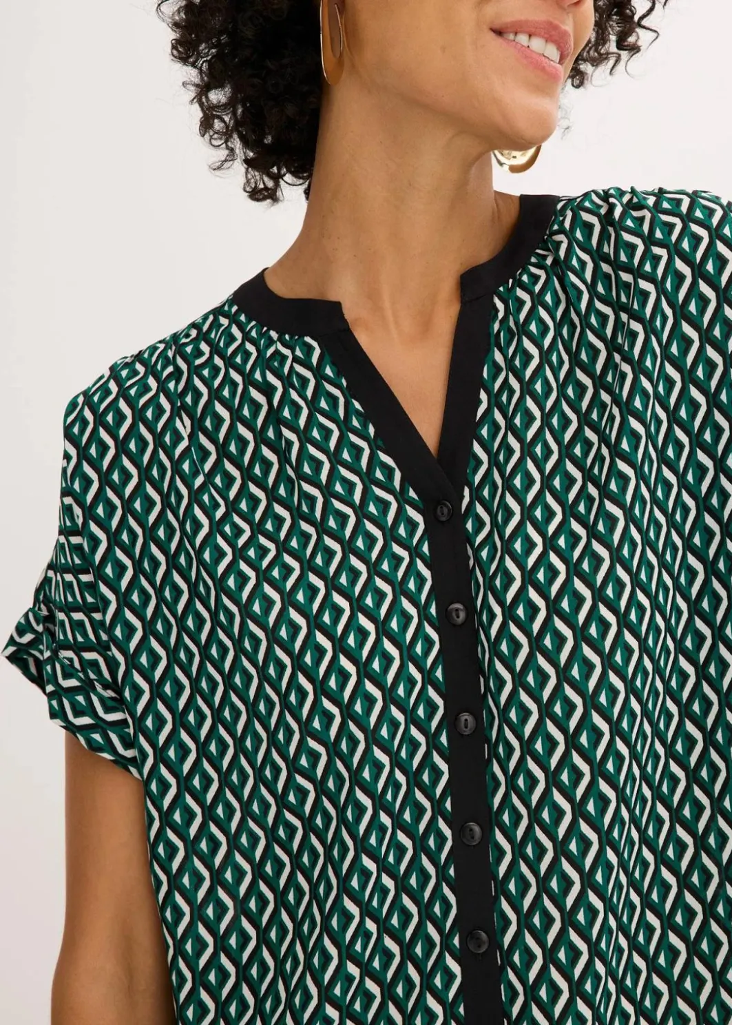 Damen bonprix Blusen & Tuniken|Bekleidung·Jacken & Mäntel|Oversize-Bluse