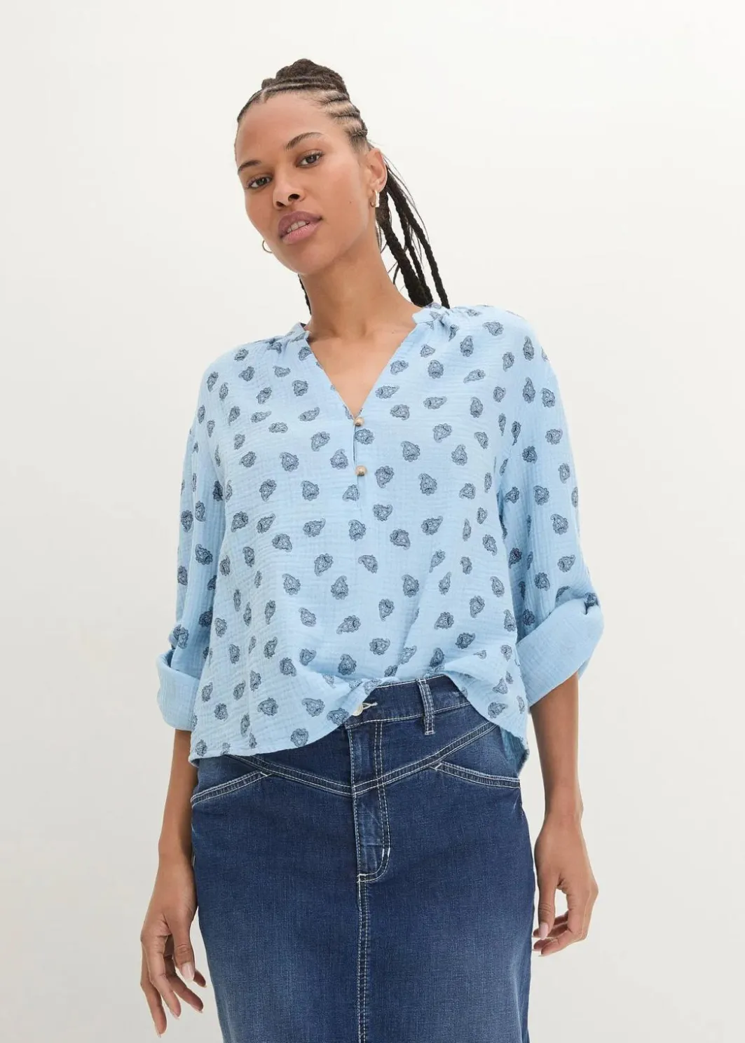 Best Oversize-Bluse aus luftigem Musselin Damen Blusen & Tuniken|Bekleidung·Jacken & Mäntel
