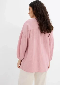 Discount Oversize-Bluse aus Musselin Damen Nachhaltigere Materialien|Blusen & Tuniken