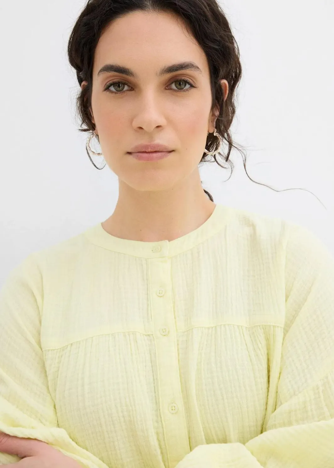 Oversize-Bluse aus Musselin Damen Bekleidung·Jacken & Mäntel|Blusen & Tuniken