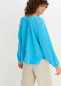Hot Oversize-Bluse aus Musselin Damen Blusen & Tuniken|Bekleidung·Jacken & Mäntel