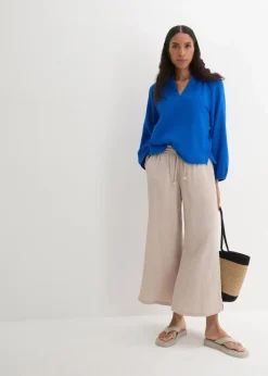 Damen bonprix Blusen & Tuniken|Bekleidung·Jacken & Mäntel|Oversize-Bluse aus Musselin