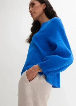 Damen bonprix Blusen & Tuniken|Bekleidung·Jacken & Mäntel|Oversize-Bluse aus Musselin