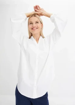 Damen bonprix Bekleidung·Jacken & Mäntel|Blusen & Tuniken|Oversize-Bluse aus reiner Baumwolle