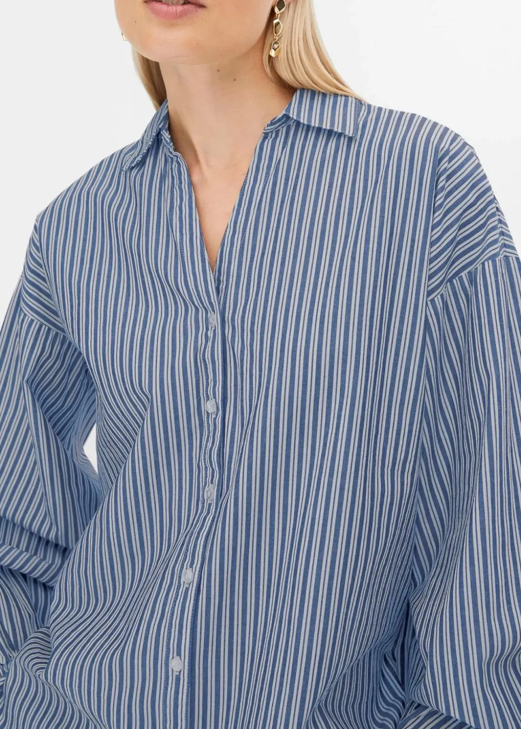 Oversize-Bluse aus reiner Baumwolle Damen Blusen & Tuniken|Bekleidung·Jacken & Mäntel
