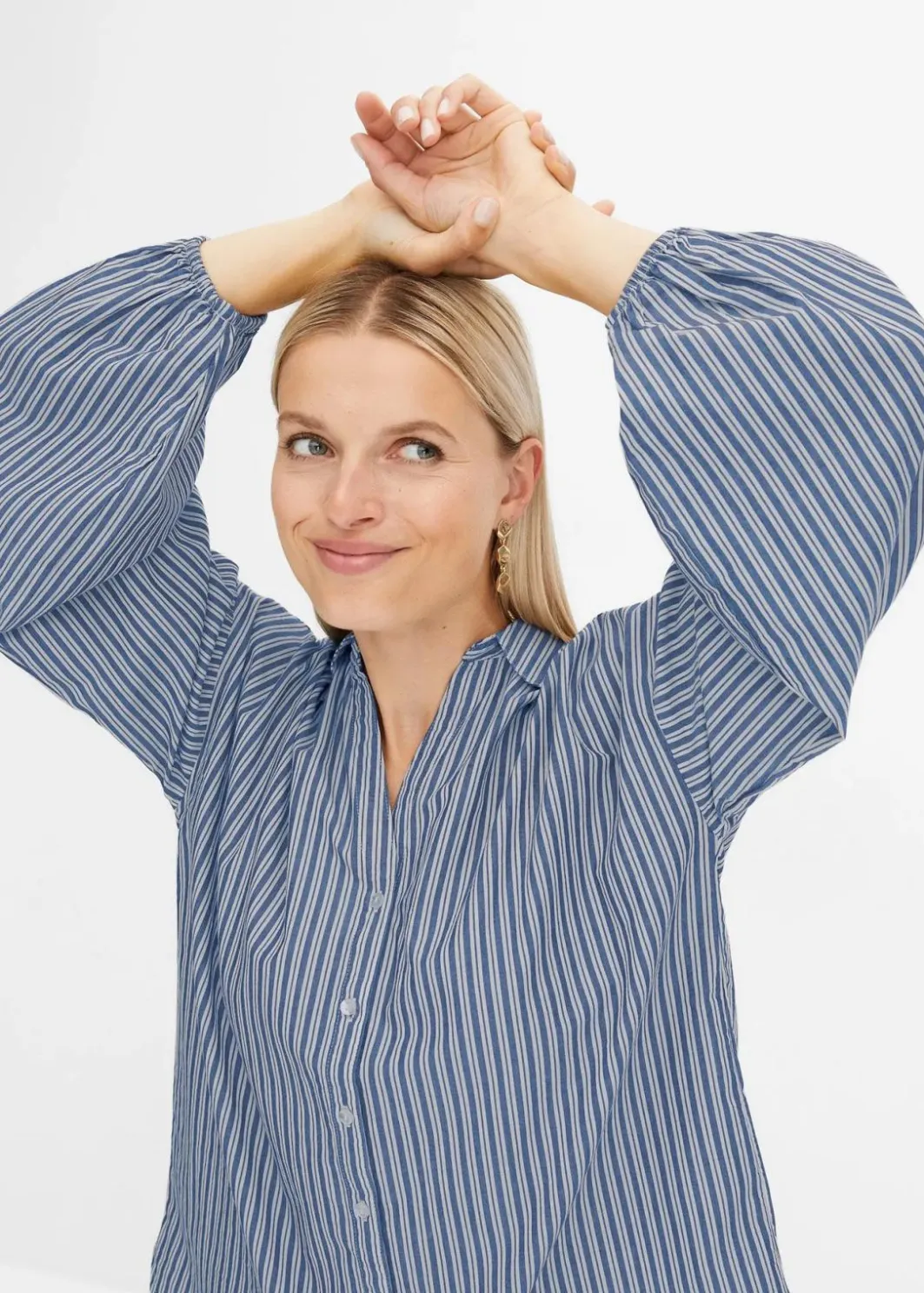 Oversize-Bluse aus reiner Baumwolle Damen Blusen & Tuniken|Bekleidung·Jacken & Mäntel