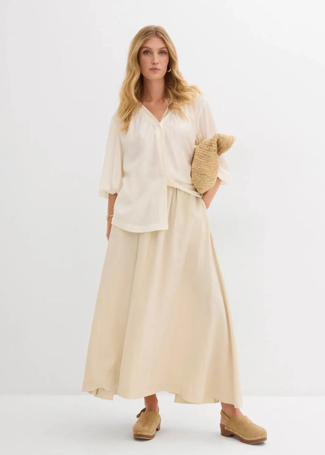 Damen bonprix Blusen & Tuniken|Oversize-Bluse aus softem Viskose-Mix