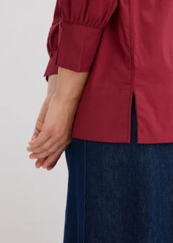 Damen bonprix Blusen & Tuniken|Bekleidung·Jacken & Mäntel|Oversize-Bluse mit Volumenärmel