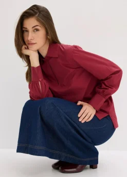 Damen bonprix Blusen & Tuniken|Bekleidung·Jacken & Mäntel|Oversize-Bluse mit Volumenärmel