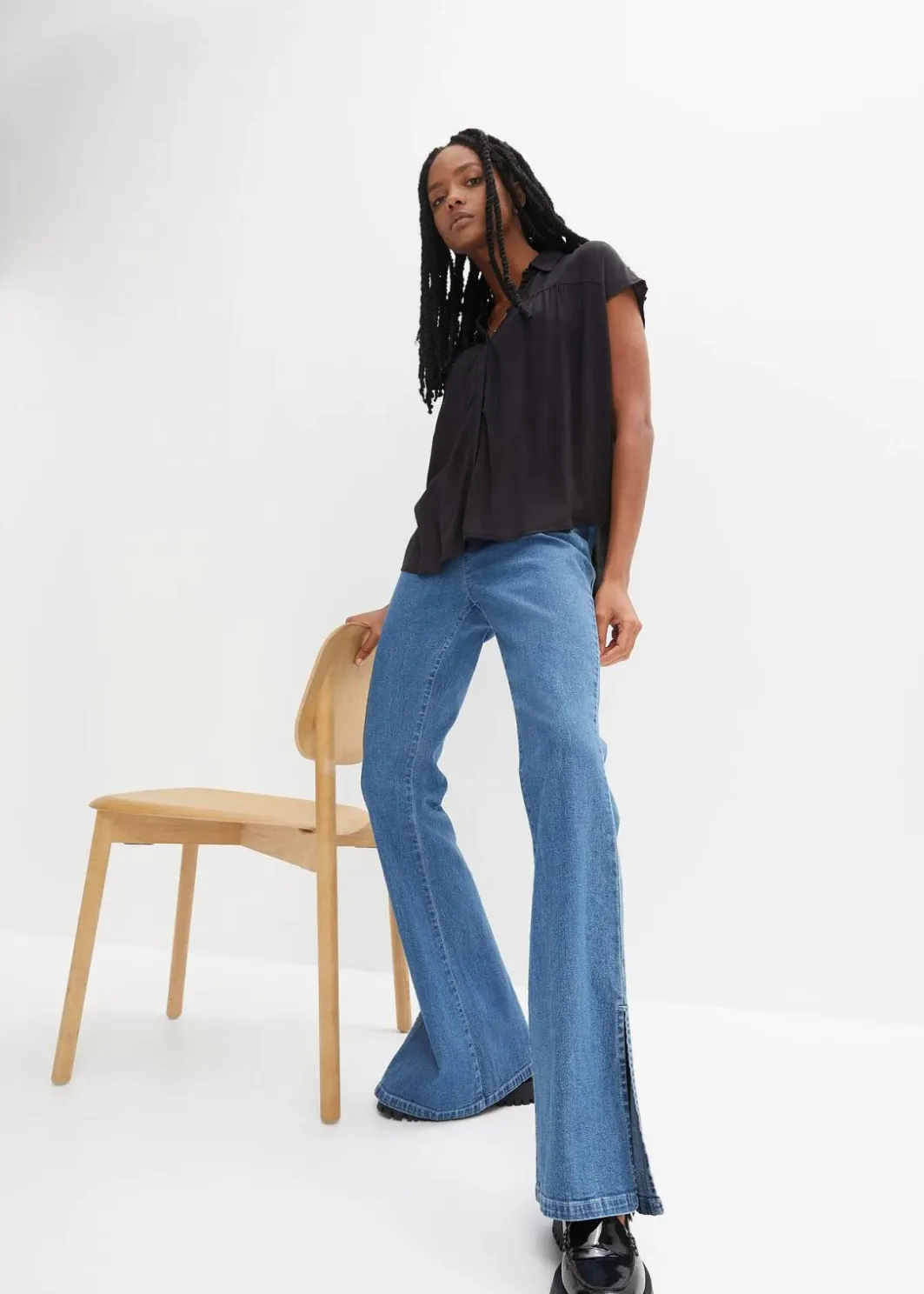 Best Oversized Blusentop aus fließender Viskose Damen Blusen & Tuniken