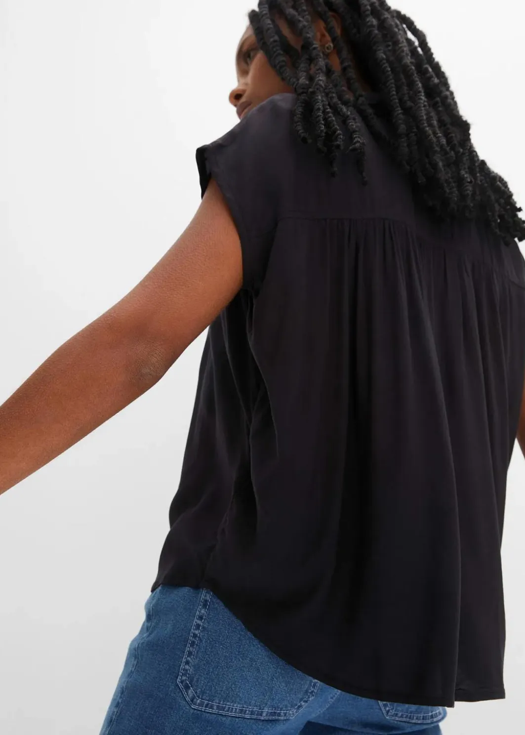 Best Oversized Blusentop aus fließender Viskose Damen Blusen & Tuniken