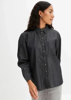 Damen bonprix Bekleidung·Jacken & Mäntel|Nachhaltigere Materialien|Oversized Jeanshemd aus Bio-Baumwolle
