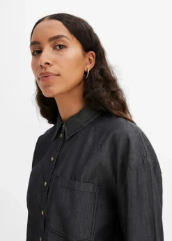 Damen bonprix Bekleidung·Jacken & Mäntel|Nachhaltigere Materialien|Oversized Jeanshemd aus Bio-Baumwolle