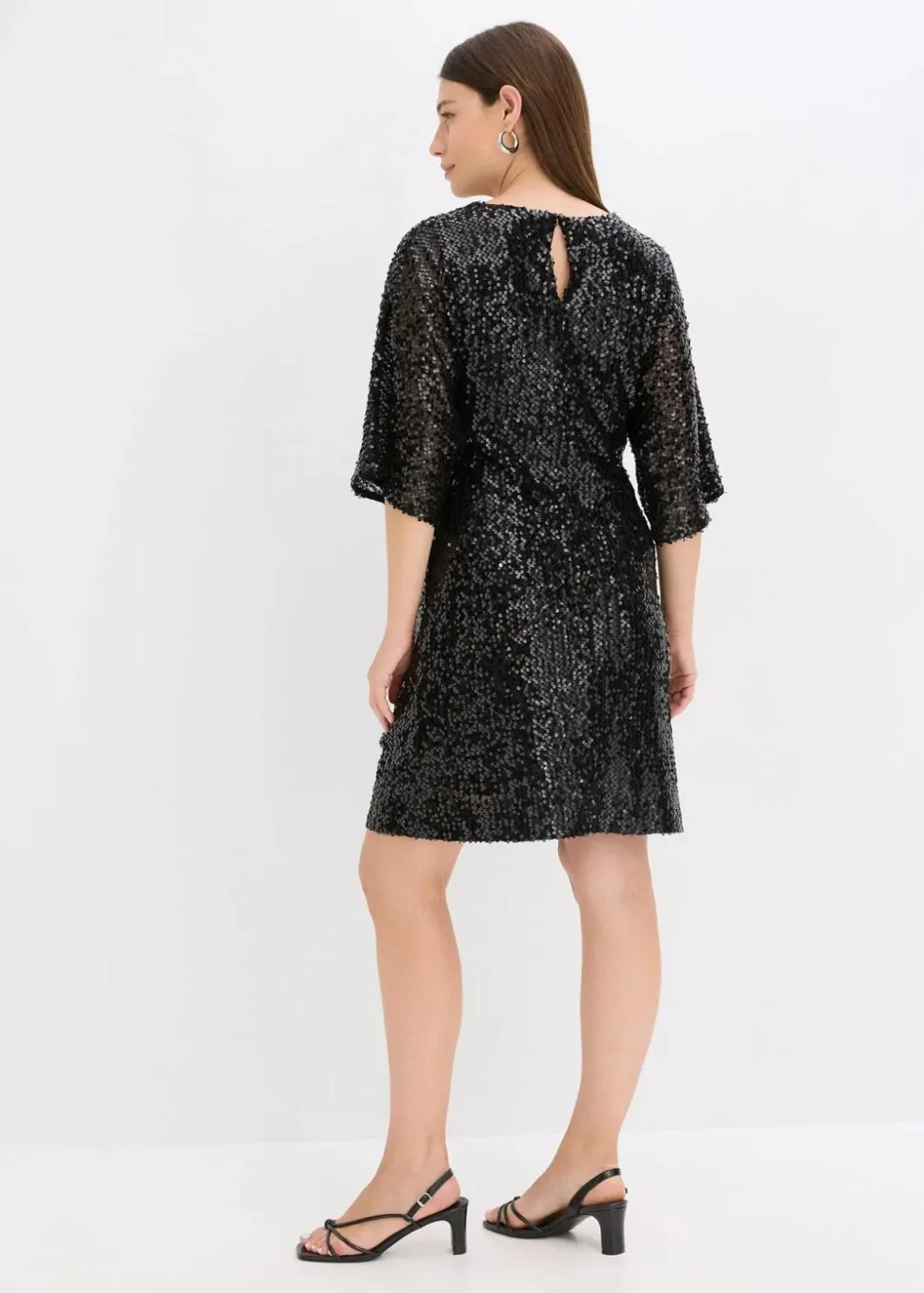 Damen bonprix Festliche Mode|Kleider|Oversized Paillettenkleid