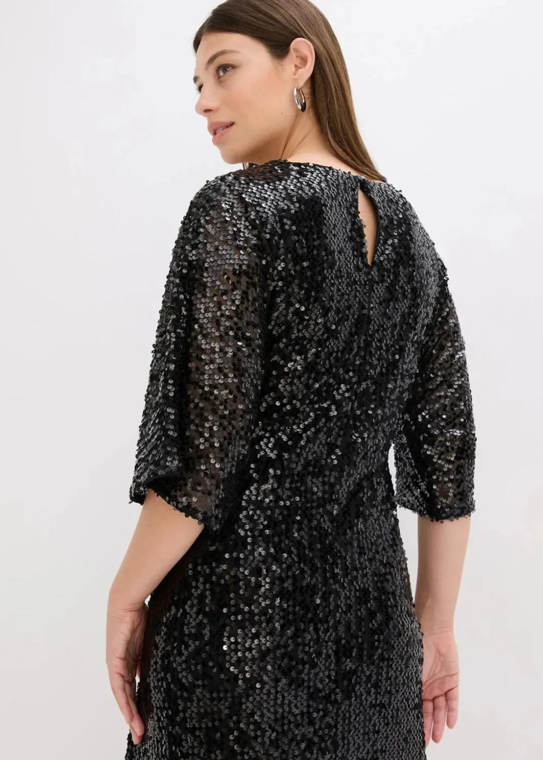 Damen bonprix Festliche Mode|Kleider|Oversized Paillettenkleid