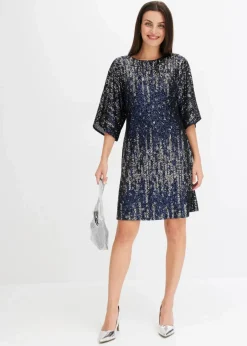 Damen bonprix Kleider|Oversized Paillettenkleid