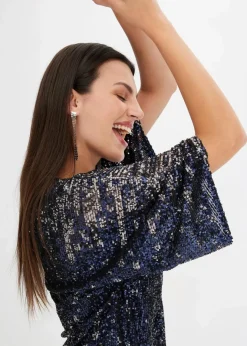 Damen bonprix Kleider|Oversized Paillettenkleid