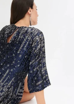 Damen bonprix Kleider|Oversized Paillettenkleid