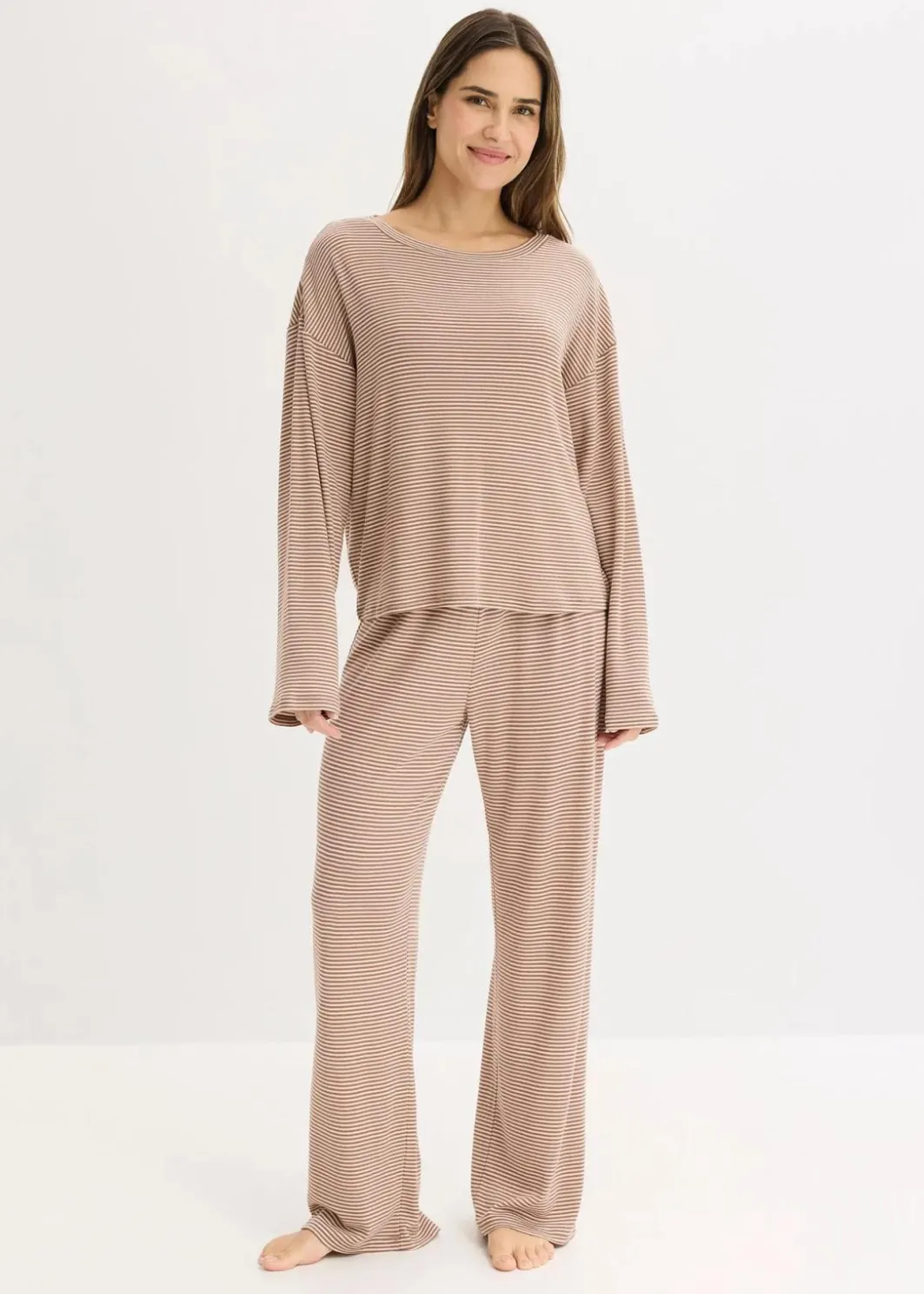 Damen bonprix Wäsche·Nachtwäsche|Nachtwäsche|Oversized Pyjama aus weicher Baumwolle