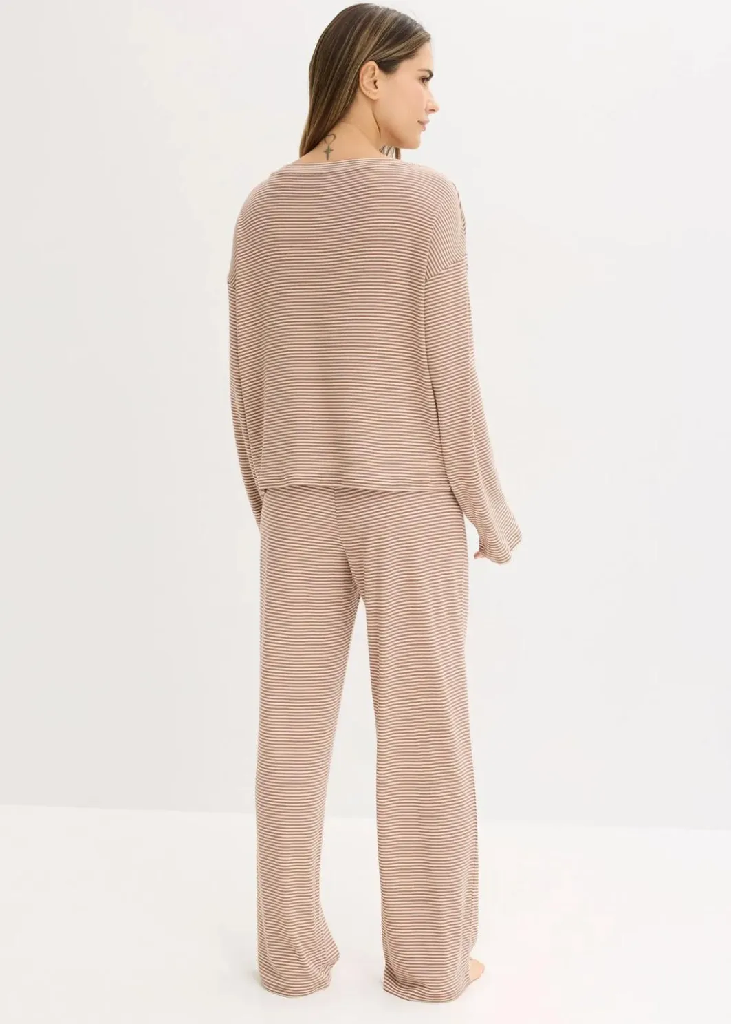Damen bonprix Wäsche·Nachtwäsche|Nachtwäsche|Oversized Pyjama aus weicher Baumwolle