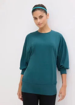Damen bonprix Bekleidung·Sweat|Nachhaltigere Materialien|Oversized Sport-Shirt mit ¾ Arm, schnelltrocknend