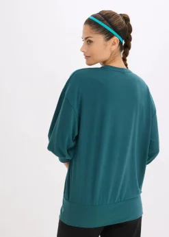 Damen bonprix Bekleidung·Sweat|Nachhaltigere Materialien|Oversized Sport-Shirt mit ¾ Arm, schnelltrocknend