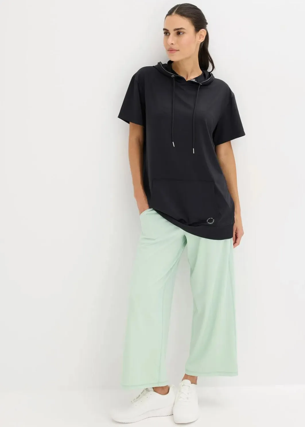 Damen bonprix Bekleidung·Sweat|Sportbekleidung|Oversized Sport-Shirt mit Kapuze, schnelltrocknend