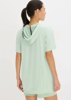 Damen bonprix Nachhaltigere Materialien|Shirts & Tops|Oversized Sport-Shirt mit Kapuze, schnelltrocknend