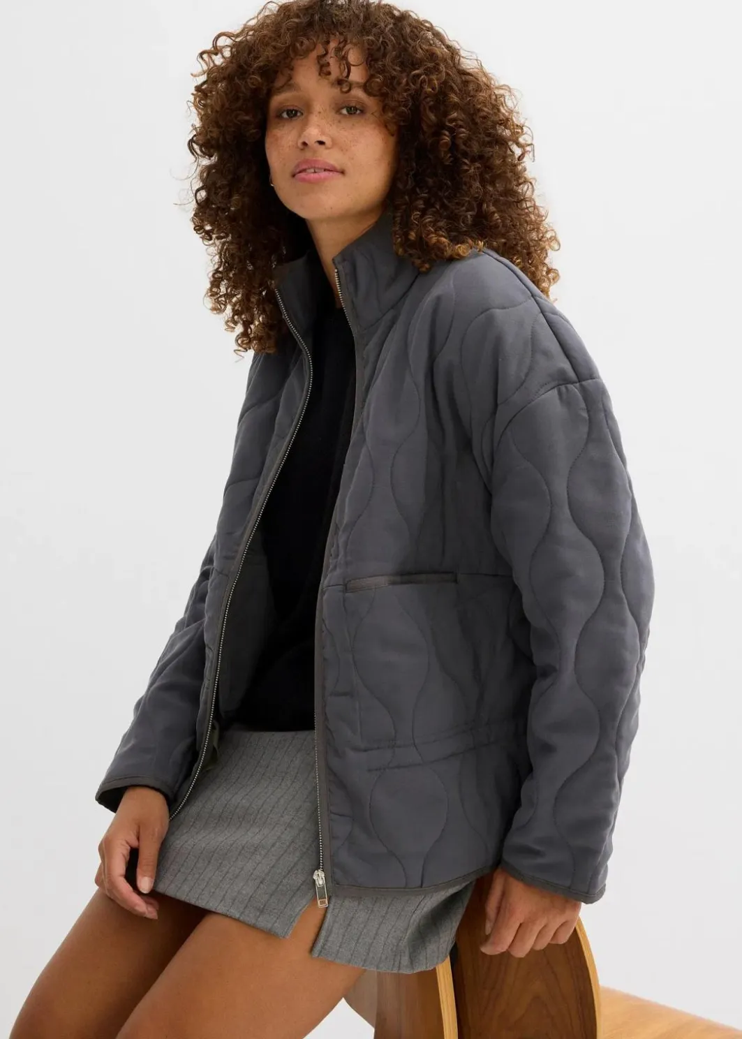 Damen bonprix Jacken & Mäntel|Bekleidung·Hosen|Oversized Steppjacke