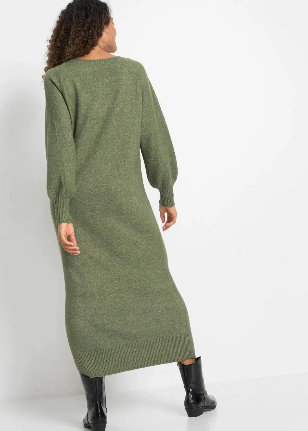 Damen bonprix Strickmode|Kleider|Oversized Strickkleid in Midilänge