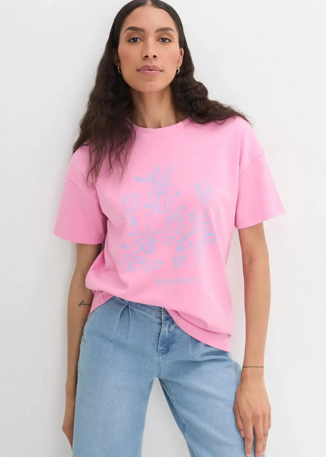 Damen bonprix Nachhaltigere Materialien|Shirts & Tops|Oversized T-Shirt aus Bio-Baumwolle