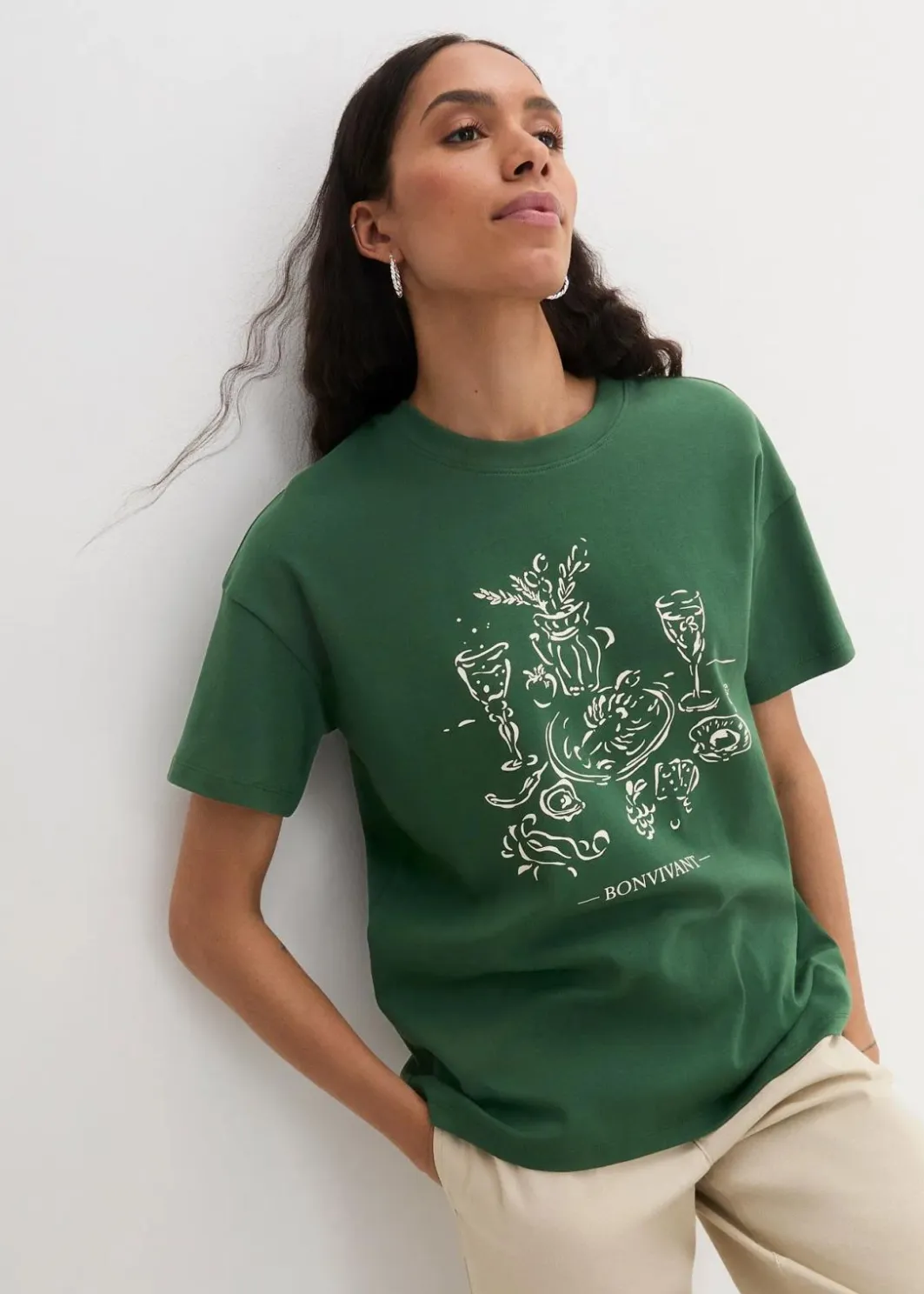 Sale Oversized T-Shirt aus Bio-Baumwolle Damen Shirts & Tops|Nachhaltigere Materialien