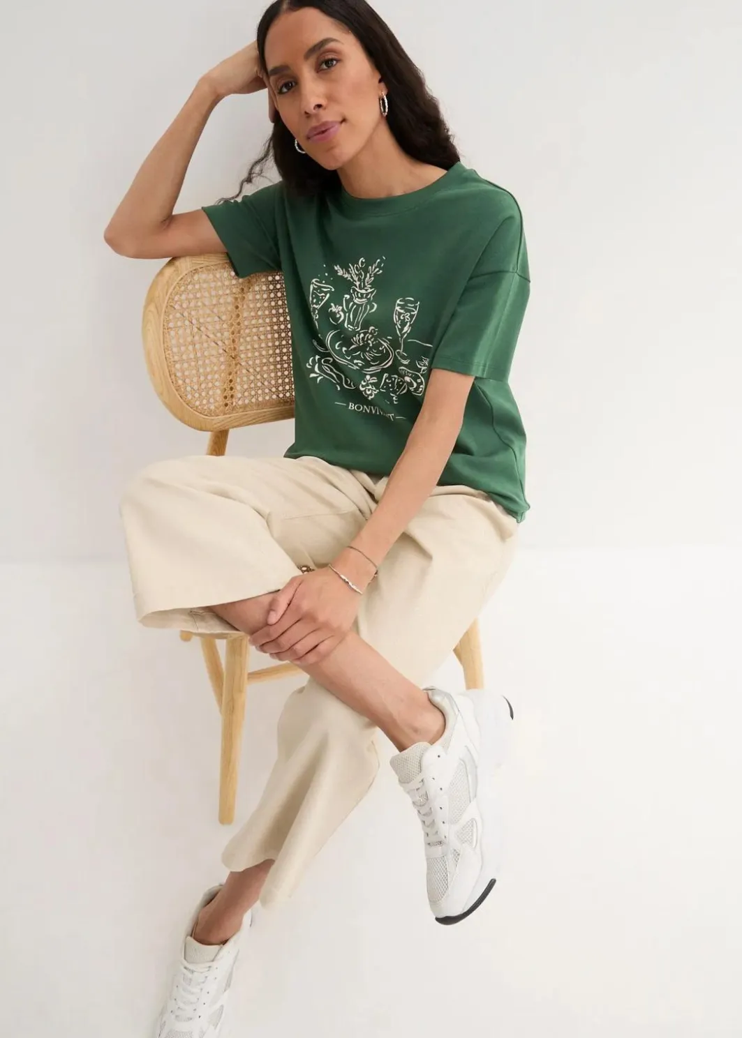 Sale Oversized T-Shirt aus Bio-Baumwolle Damen Shirts & Tops|Nachhaltigere Materialien