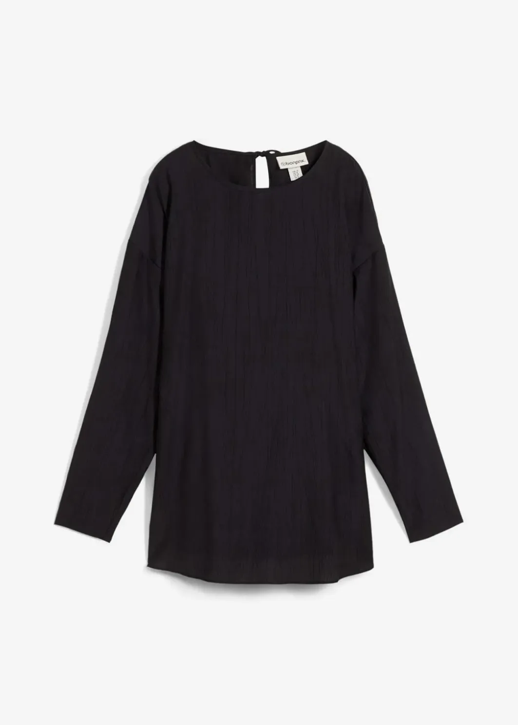 Discount Oversized Tunikabluse aus strukturiertem Crinkle-Viskose-Mix Damen Bekleidung·Jacken & Mäntel|Zweiteiler & Sets