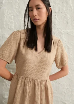 Damen bonprix Bekleidung·Pullover & Strickjacken|Kleider|Oversized-Kleid aus Baumwoll-Musselin