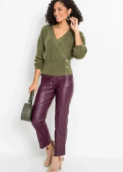 Damen bonprix Bekleidung·Umstandsmode|Bekleidung·Jeans|Oversized-Pullover in Wickeloptik