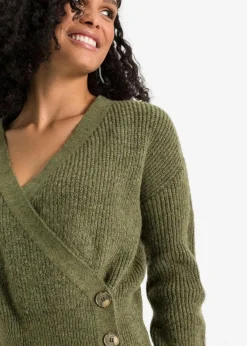 Damen bonprix Bekleidung·Umstandsmode|Bekleidung·Jeans|Oversized-Pullover in Wickeloptik