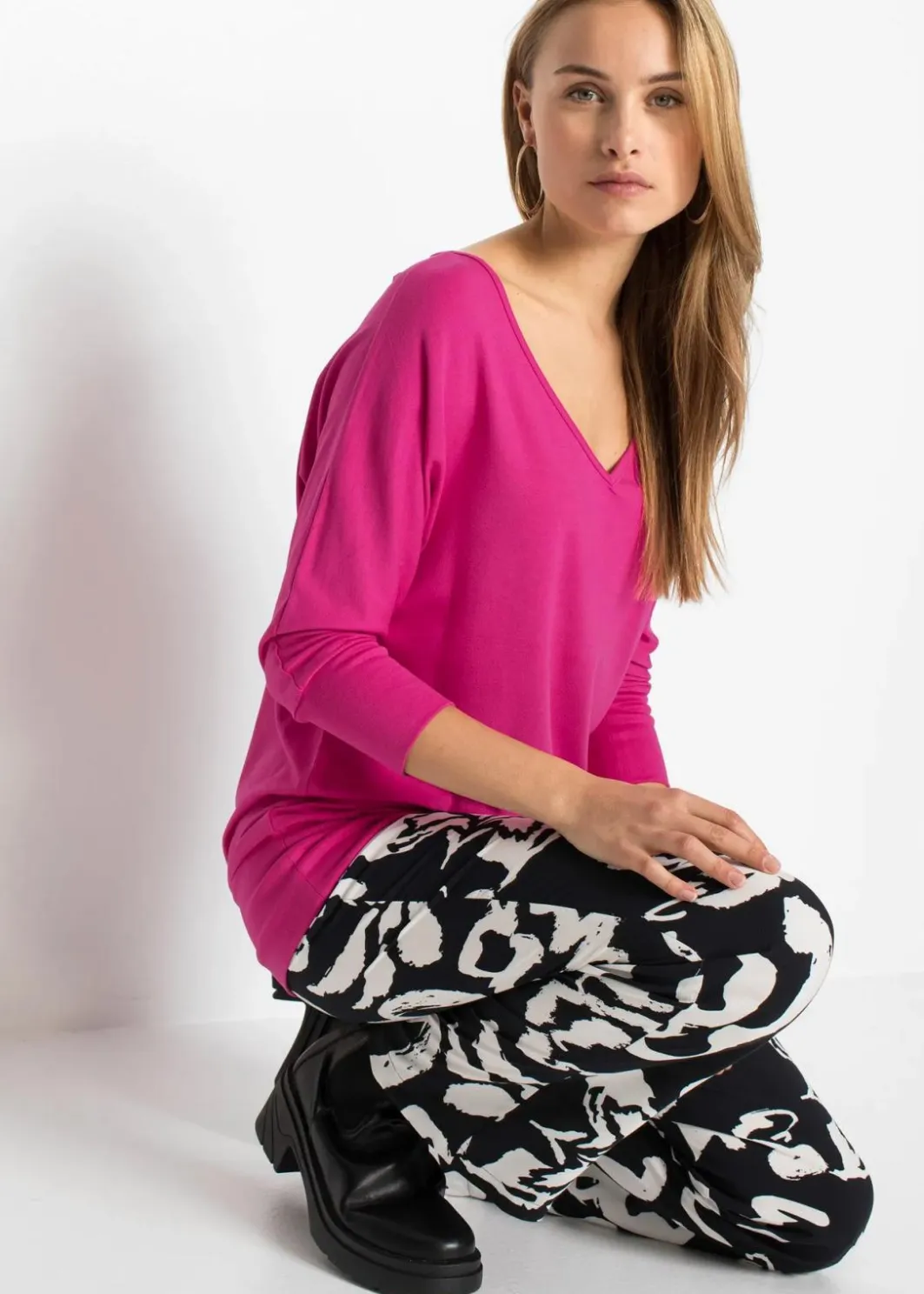 Online Oversized-Shirt aus fließender Viskose Damen Shirts & Tops|Nachhaltigere Materialien