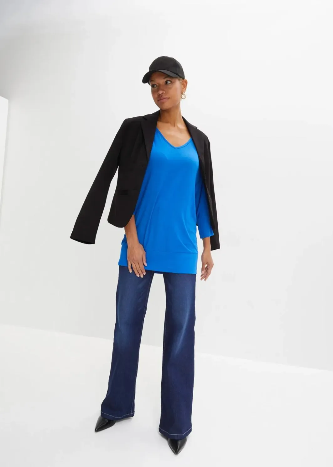 Damen bonprix Shirts & Tops|Nachhaltigere Materialien|Oversized-Shirt aus fließender Viskose